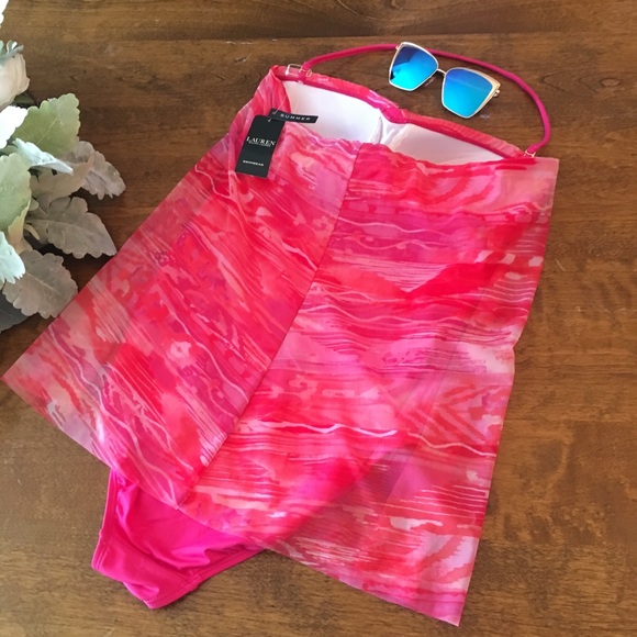 Ralph Lauren Halter Bandeau Strapless Swimsuit - Picture 3 of 4